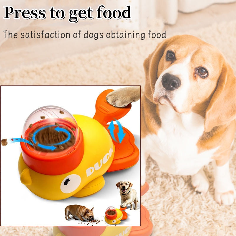 Puzzle Futterball Hund – Interaktiver Treat Dispenser im Enten-Design