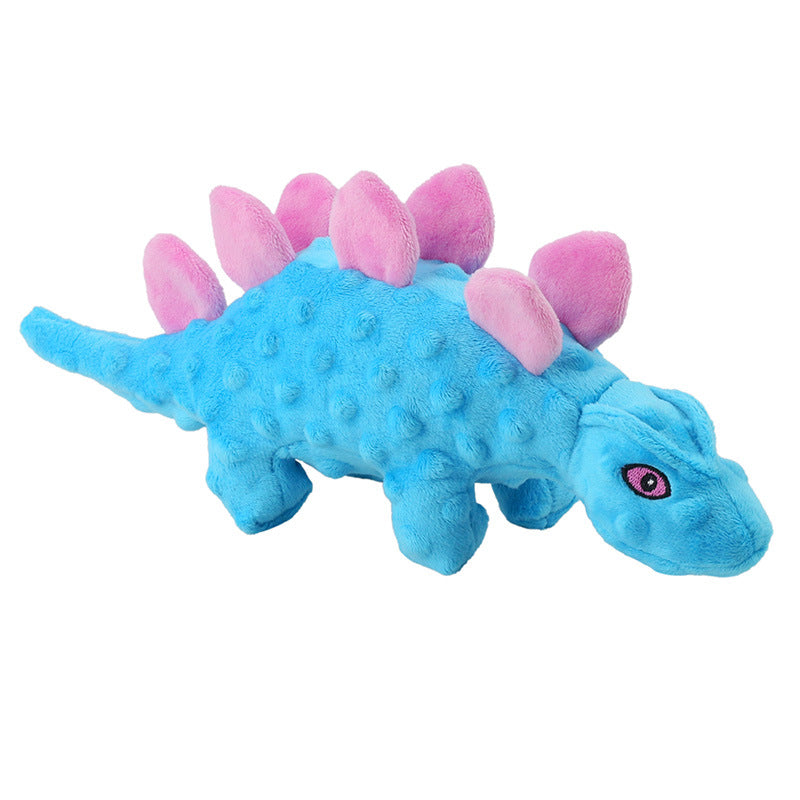 Hundespielzeug Plüsch-Stegosaurus 2-in-1 | Sound & Stachelball | 33 cm | 3 Farben