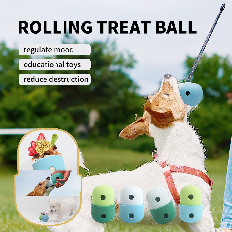 Silikon Leckerli-Ball – Slow Feeder, Zahnpflege & Intelligenzspielzeug für Hunde & Katzen