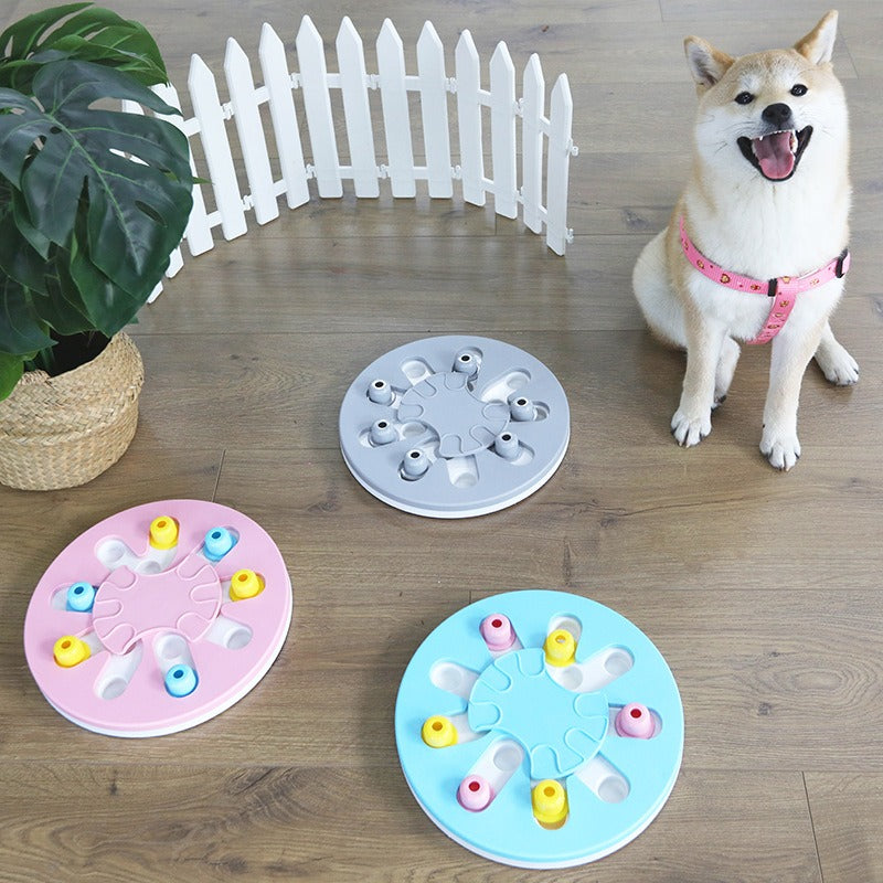 Intelligenzspielzeug fuer Hunde - Schnueffelnapf und Slow-Feeder | ABS | 3 Farben | 28x28 cm