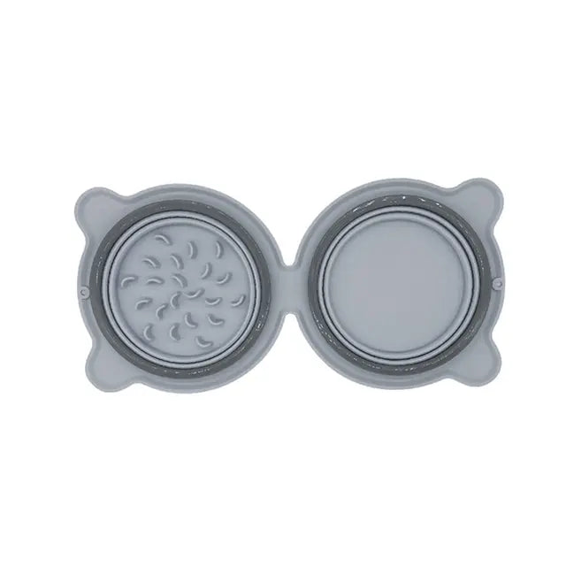 Faltbarer Silikon Hundenapf – Slow Feeder, Reisenapf, Anti-Rutsch-Matte, 4 Farben