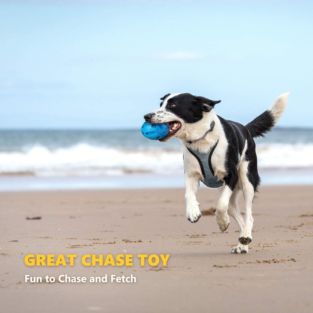 Quietschender Gummi-Rugby-Ball für Hunde – bissfest, abriebfest & interaktiv