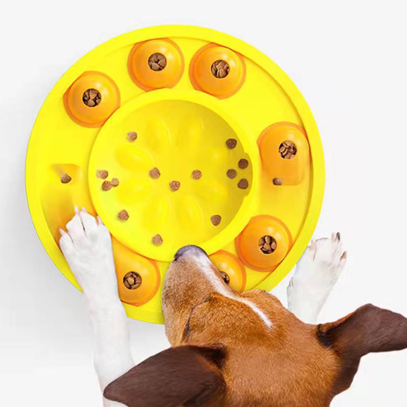 Interaktives Hunde-Intelligenzspielzeug mit Slow Feeder & Roulette – Grün / Blau