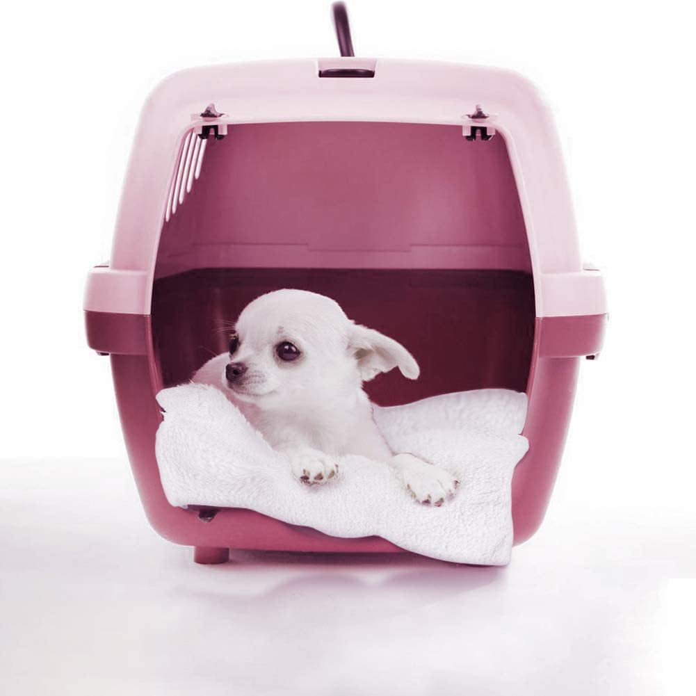 Selbstheizende Hundematte | Kaschmir & Wärmereflexion | 60×45 cm | Gelb & Weiß