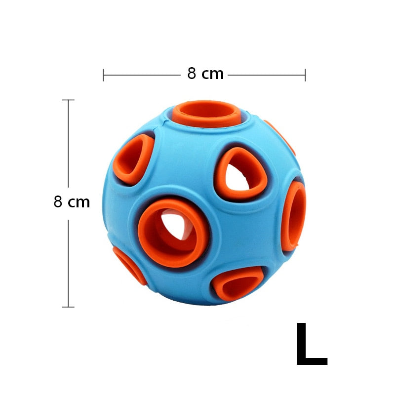Interaktiver Gummiball für Hunde – Leckerli-Spielzeug in 3 Varianten & 2 Größen