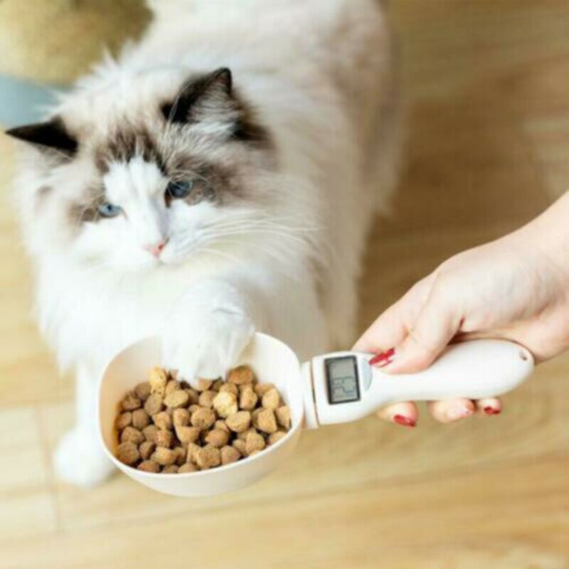 Digitaler Messlöffel für Hundefutter – LED-Waage mit 4 Einheiten, 250 ml, abn. Schale