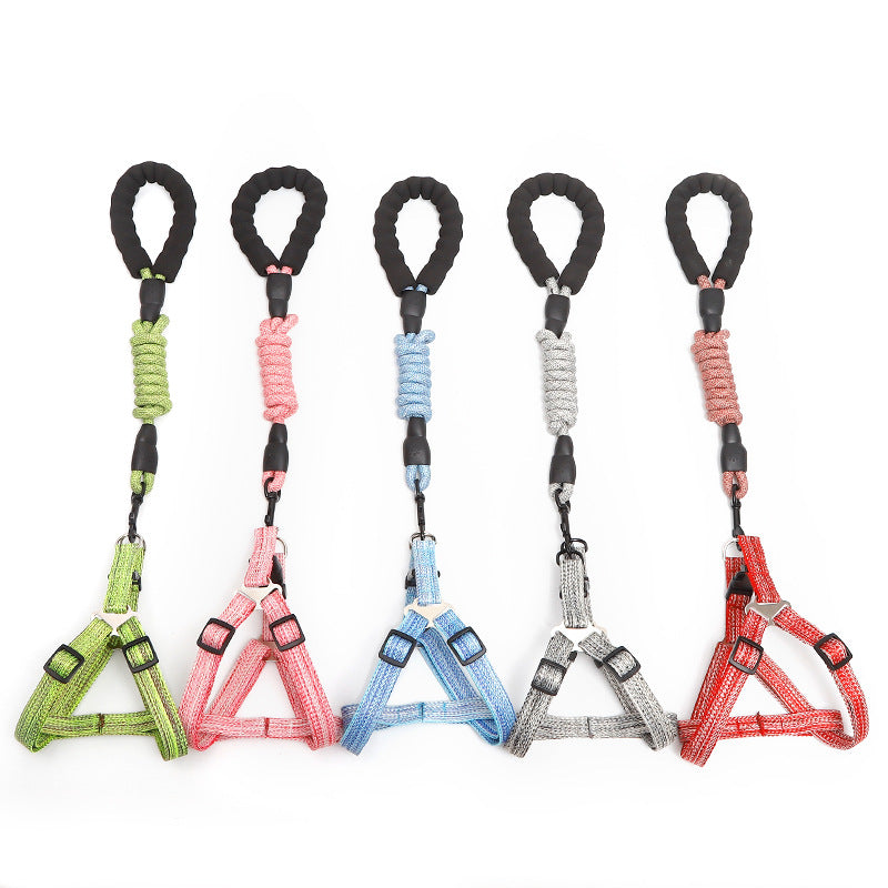 Morandi Leinen Hundegeschirr & Leine Set – verstellbar, 5 Farben, 1,0/1,5/2,0 cm