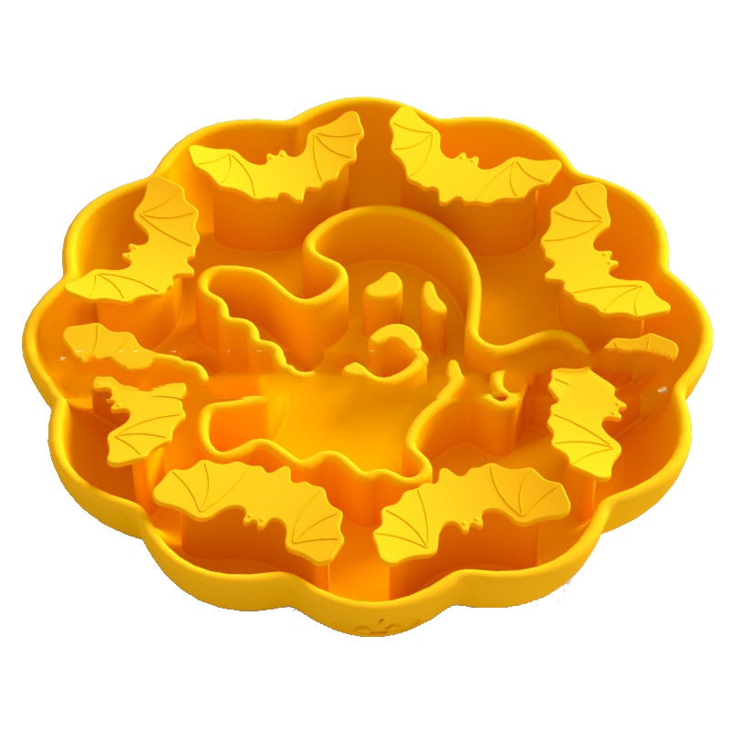 Halloween Silikon-Leckpad für Hunde – Anti-Schling, Kürbis & Geist-Design