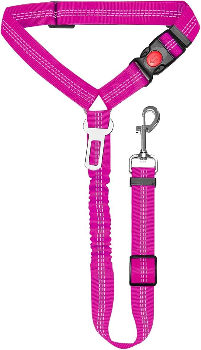 Nylon-Hundeleine & Auto-Sicherheitsgurt – Ausziehbar, 1,1 m, 9 Farben