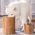 Premium Hundenapf-Set mit Holzständer – Akazienholz, Porzellan oder Edelstahl, in M-XL