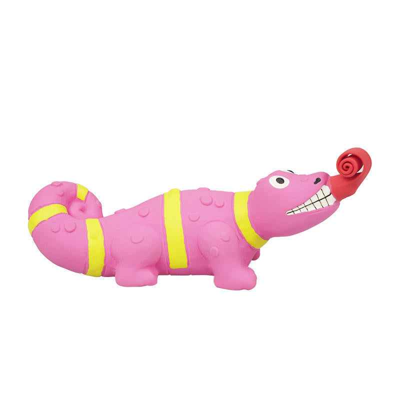 Latex-Quietschspielzeug für Hunde – Krokodil & Eidechse mit Zunge