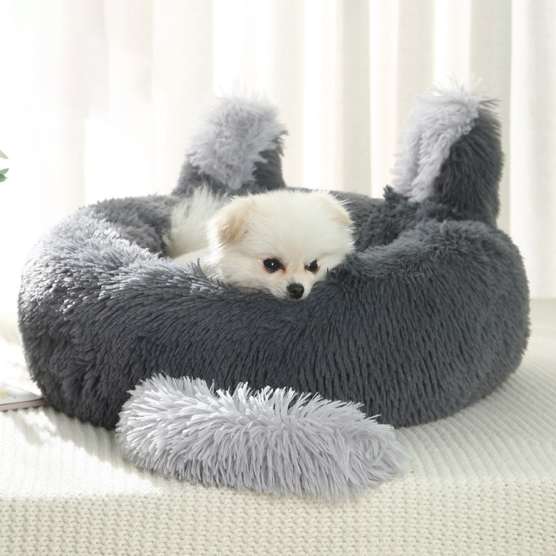 Hundebett mit Hasenohren – Weiches Kuschelbett für Hunde | Warm & Gemütlich