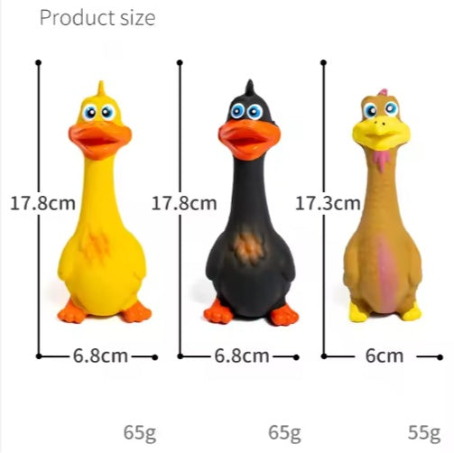 Quietschende Latex-Ente für Hunde – interaktiv, bissfest & langlebig