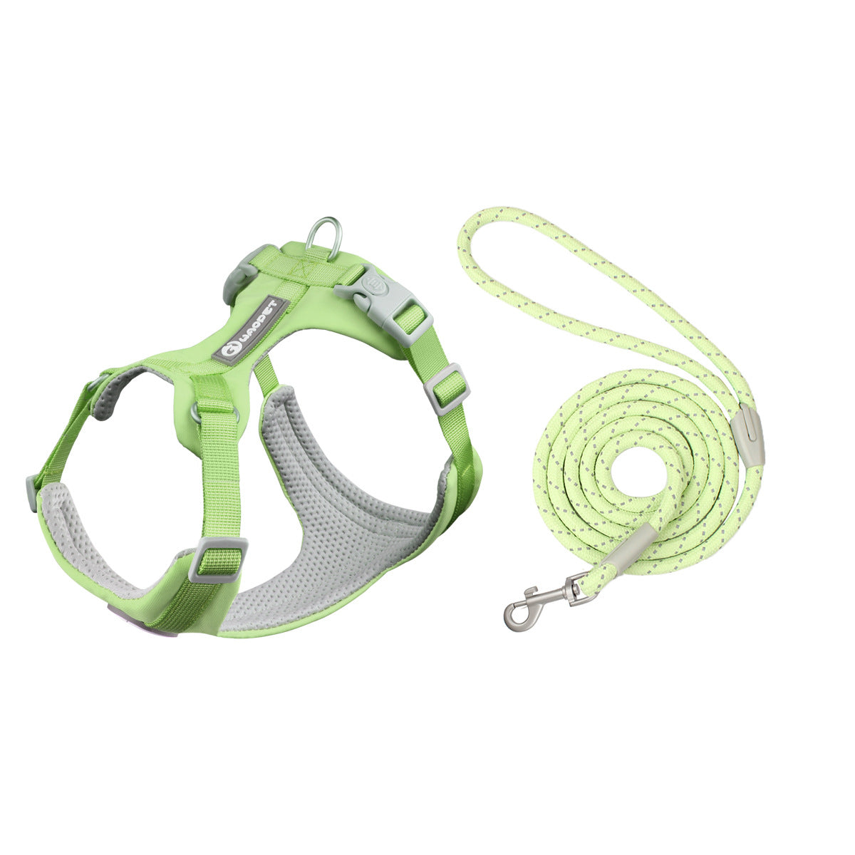 Hundegeschirr Set mit Leine – Atmungsaktiv, Reflektierend, Verstellbar, XS–L