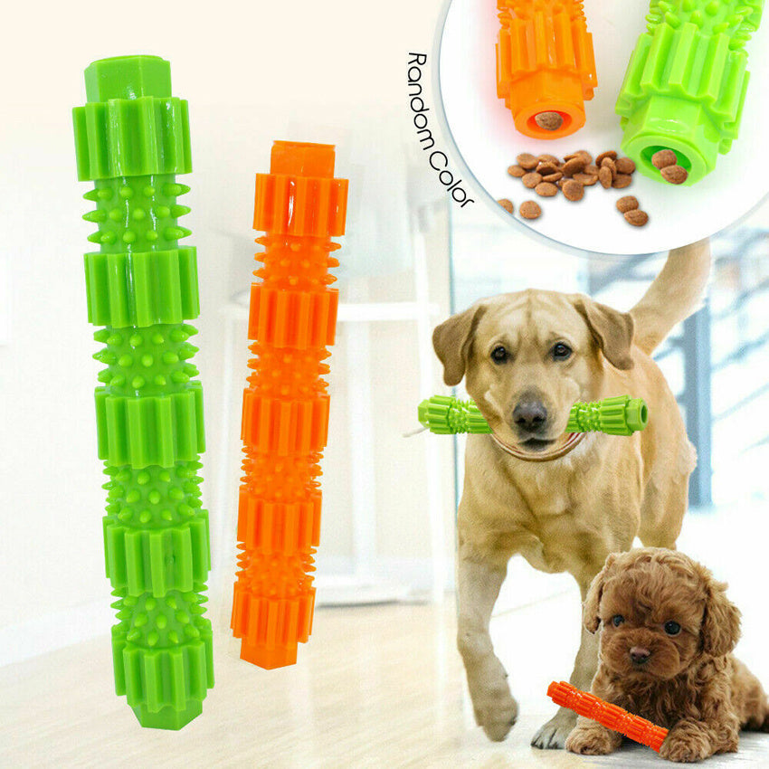 Gummi-Kauspielzeug mit Futterausgabe für Hunde – Zahnpflege & Quietschfunktion für starke Kauer