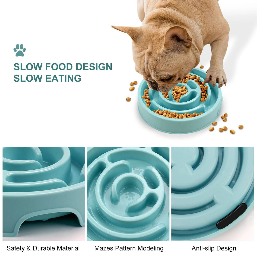 Anti-Schling-Napf im Labyrinth-Design für Hunde – rutschfest, Macaron-Farben