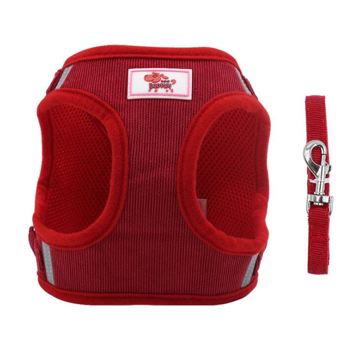 Reflektierendes Hundegeschirr-Set im Weste-Stil – atmungsaktiv, verstellbar, XS–XL