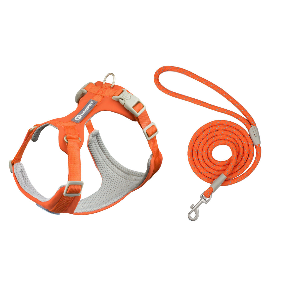 Hundegeschirr Set mit Leine – Atmungsaktiv, Reflektierend, Verstellbar, XS–L