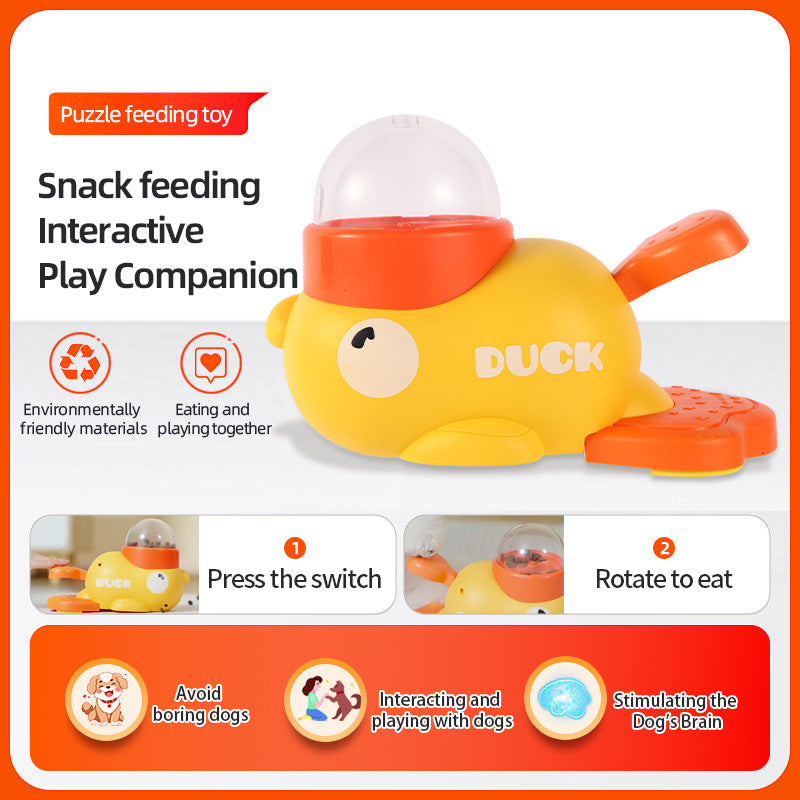 Puzzle Futterball Hund – Interaktiver Treat Dispenser im Enten-Design