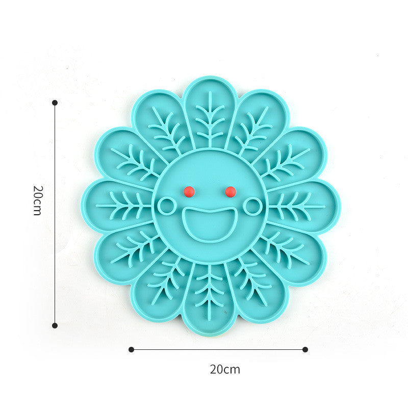Blumenförmiges Silikon-Leckpad für Hunde – Anti-Schling & Slow-Food-Matte