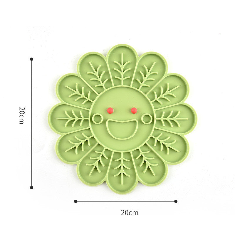 Blumenförmiges Silikon-Leckpad für Hunde – Anti-Schling & Slow-Food-Matte