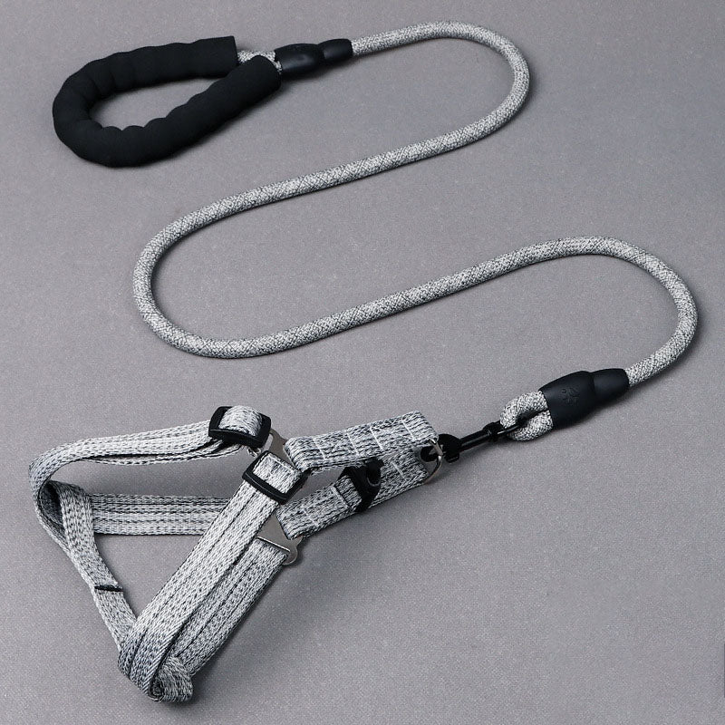 Morandi Leinen Hundegeschirr & Leine Set – verstellbar, 5 Farben, 1,0/1,5/2,0 cm