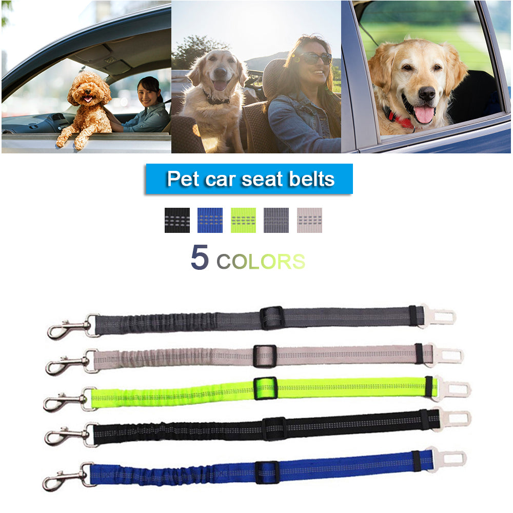 Elastischer Hunde-Autosicherheitsgurt – reflektierend, 4 Farben