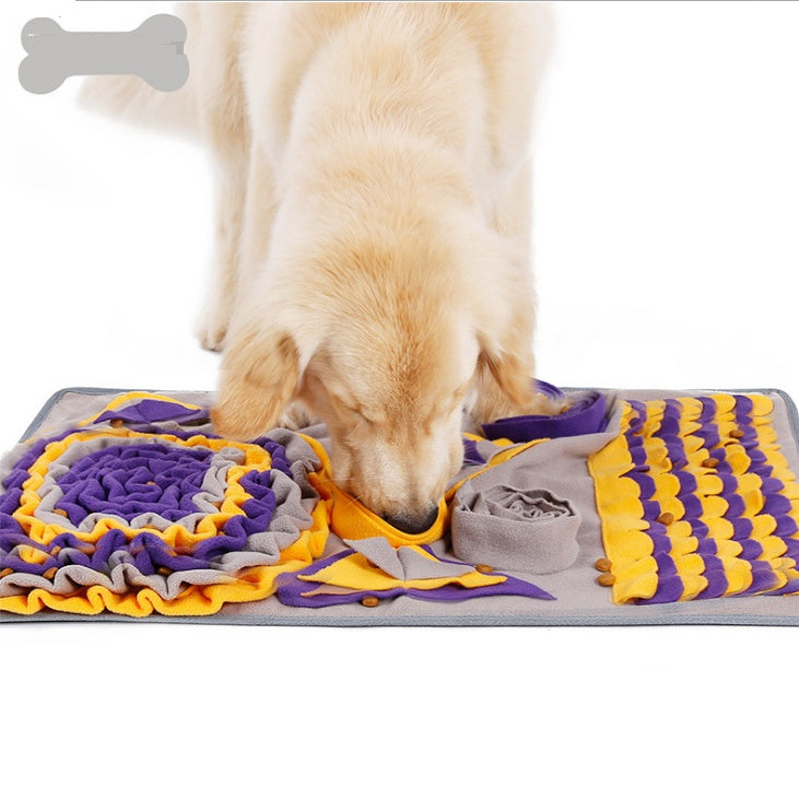 Schnüffelmatte Fleece für Hunde – Slow Feeder & Intelligenzspielzeug (S & L)