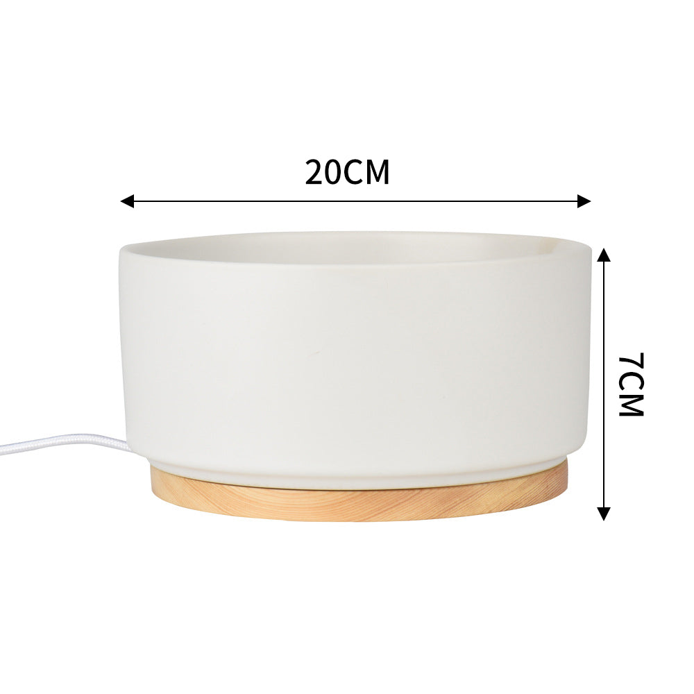 Beheizter Keramiknapf für Hunde – intelligenter Thermostat-Napf 1000ml, Keramik & Holz