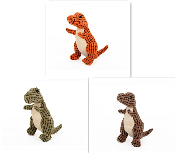 Plüsch-Dinosaurier für Hunde – Quietscher, groß & kuschelig