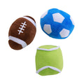 Plüsch-Quietschball für Hunde – Fußball, Baseball oder Rugby-Design