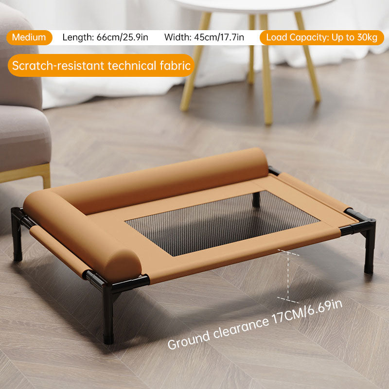 Erhöhtes Netz-Hundebett mit Kissen – atmungsaktiv, abnehmbar & waschbar, M & L, 3 Farben