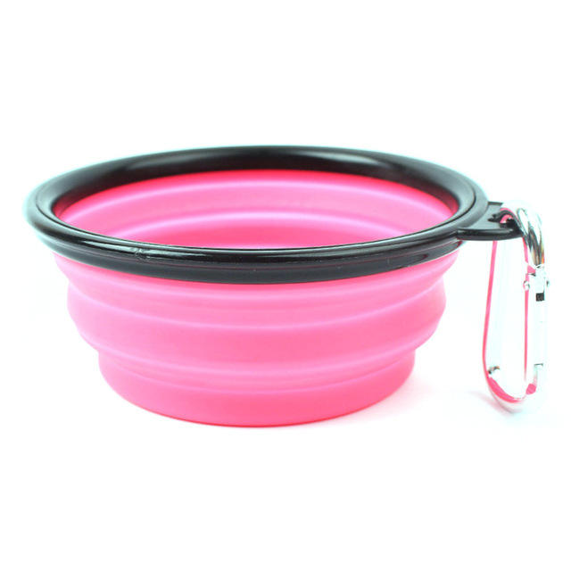 Faltbarer Silikon-Reisenapf für Hunde – 350ml oder 1000ml, mit Karabiner