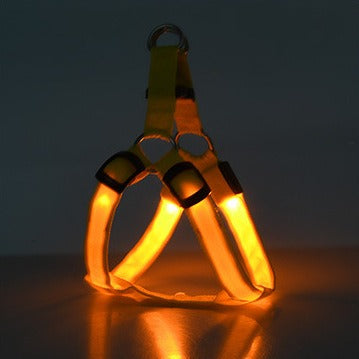 LED-Brustgeschirr für Hunde & Katzen – leuchtend, XS–XL, 8 Farben