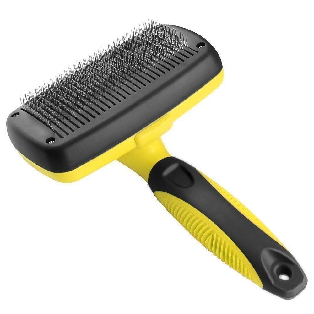 Selbstreinigender Slicker-Brush für Hunde – Fellpflege & Enthaaren | 1-Knopf-Reinigung | One Size