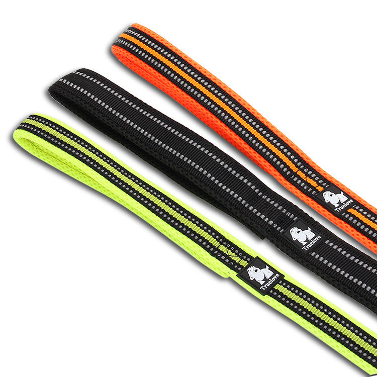 Neon Hundeleine Nylon Brustgeschirr – fluoreszierend, 3 Farben, S/M/L, für alle Hunde