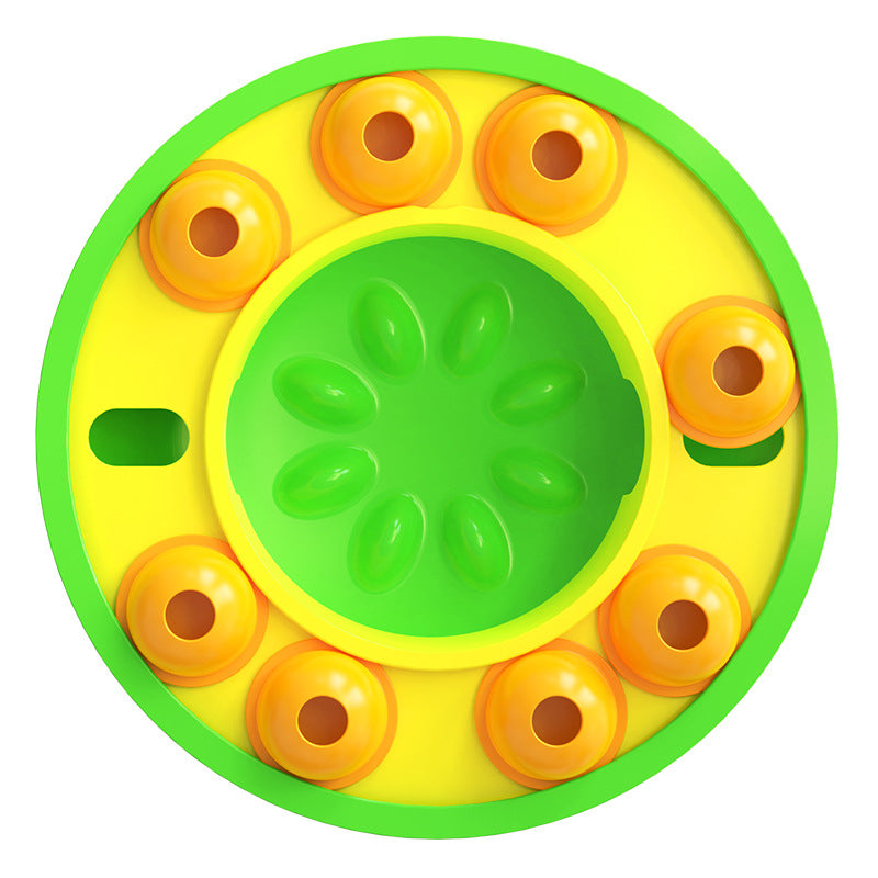 Interaktives Hunde-Intelligenzspielzeug mit Slow Feeder & Roulette – Grün / Blau