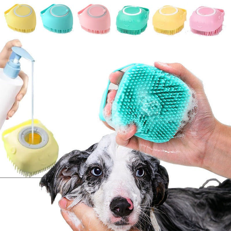 Silikon-Massagebürste für Hunde – Badebürste & Massagehandschuh, 8,5×8×5,5cm