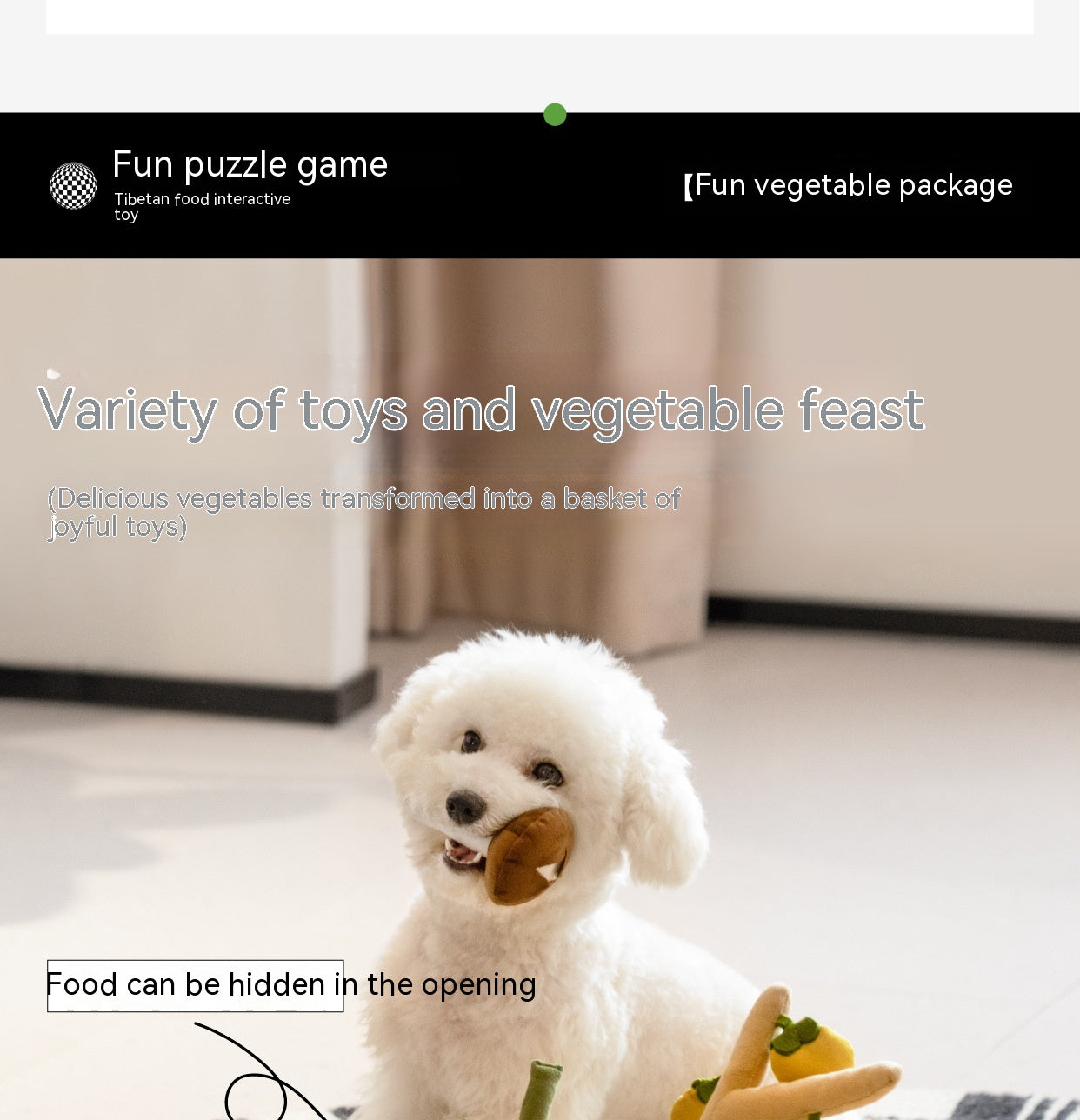 Obst & Gemüse Spielzeug-Set für Hunde – 6 Teile, Schnüffeln & Verstecken