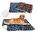 Fleece-Hundedecke mit Pfoten-Muster – warm & atmungsaktiv, S bis XL, Blau & Kaffee