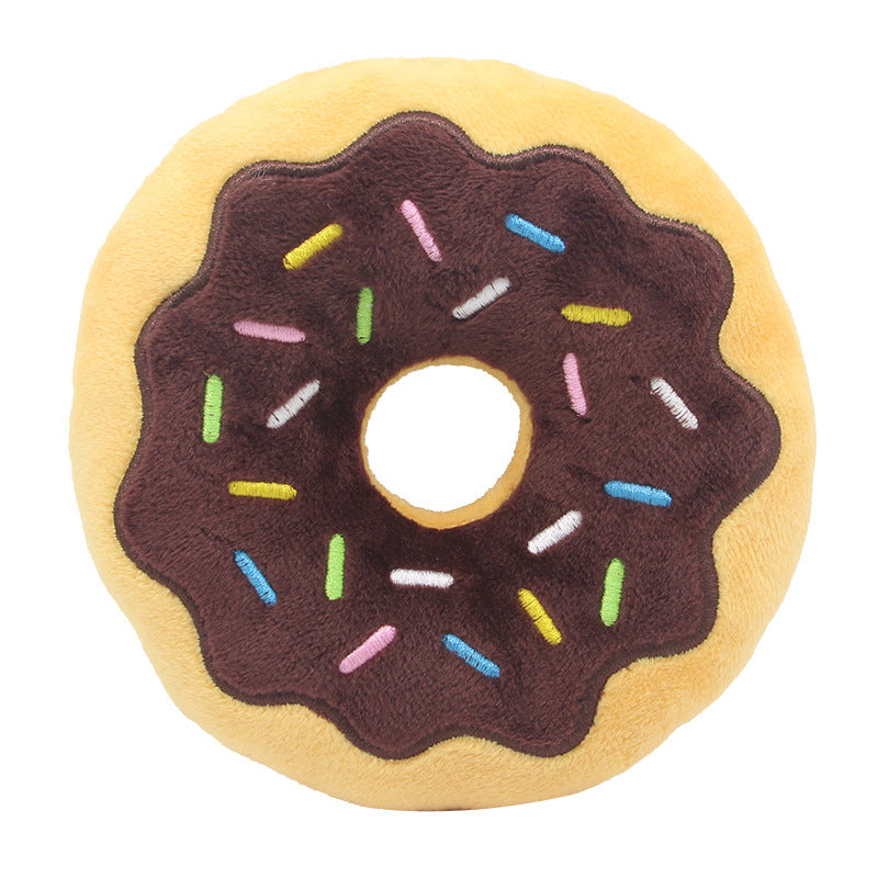 Donut Plüsch-Quietschspielzeug für Hunde – 15 cm | 4 Farben