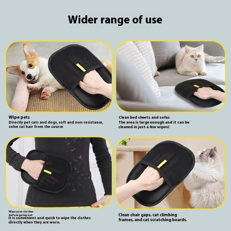 Fellentfernungs-Handschuhe für Hunde & Katzen – beidseitig, Massage & Pflege