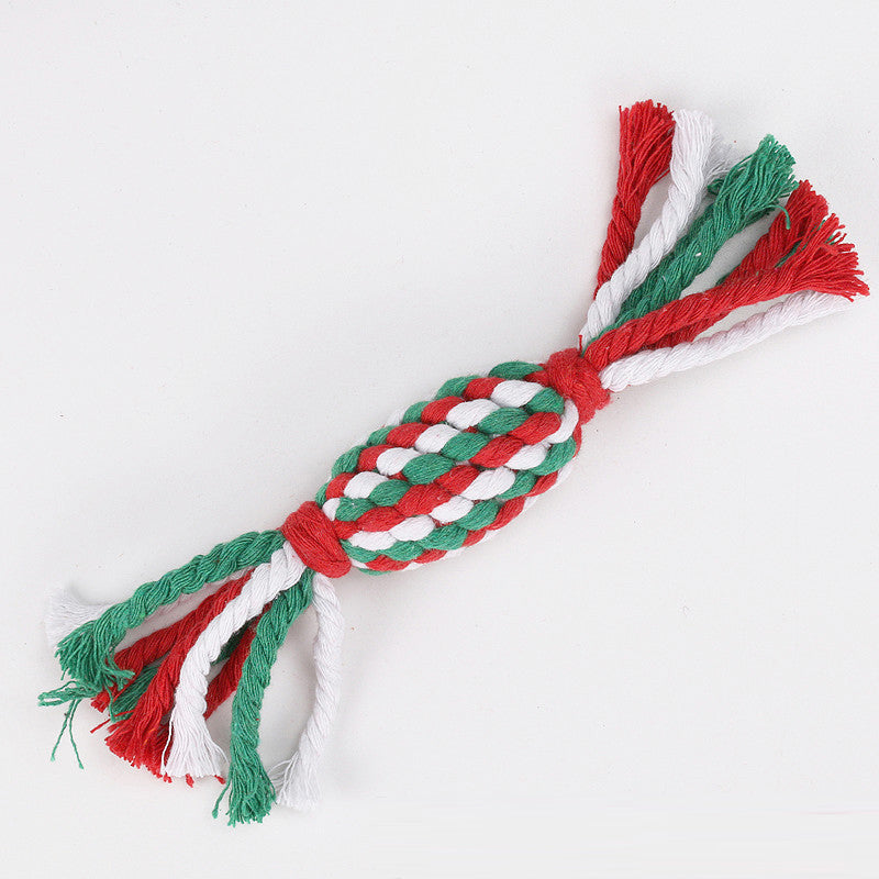 Weihnachts-Hundespielzeug aus Baumwollseil – Zahnpflege, Einzel & Sets bis 7-teilig
