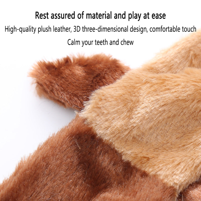 Plusch-Quietschspielzeug fuer Hunde - Beissresistent | 3 Farben | Leicht | Mit Quietscher
