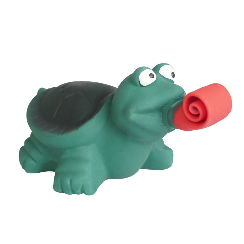 Latex-Quietschspielzeug für Hunde – Frosch & Schildkröte | Mit Baumwollfüllung