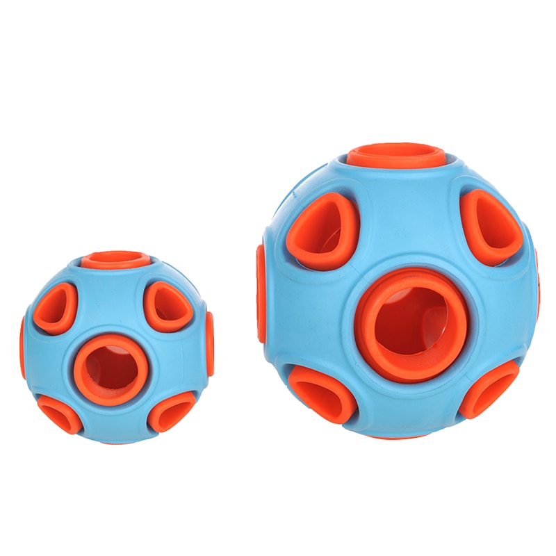 HOOPET Interaktiver Gummiball für Hunde – Leckerli-Spielzeug leuchtend oder mit Glocke