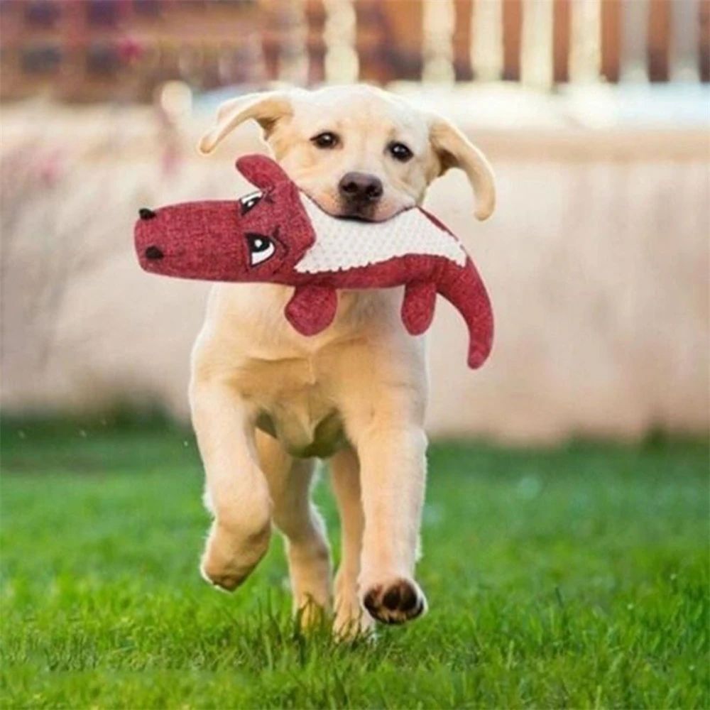 Plüsch-Quietschspielzeug aus Leinen für Hunde – Puzzle, Training & Beruhigung