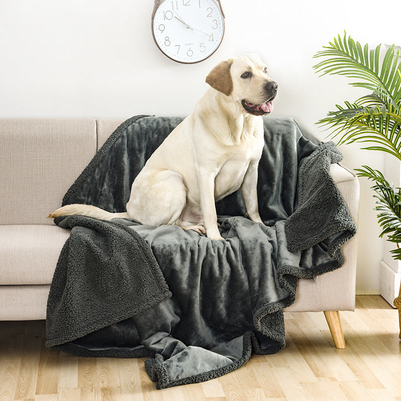 Kuschelige Hundedecke – Flanell & Sherpa, wasserdicht, XS–XXL, 4 Farben