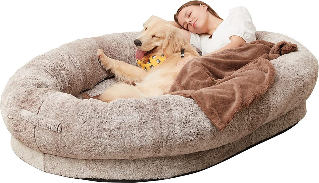 XXL Hundebett in Menschengröße – Riesiges Hundebett aus Stoff | 2 Farben | 6 Größen