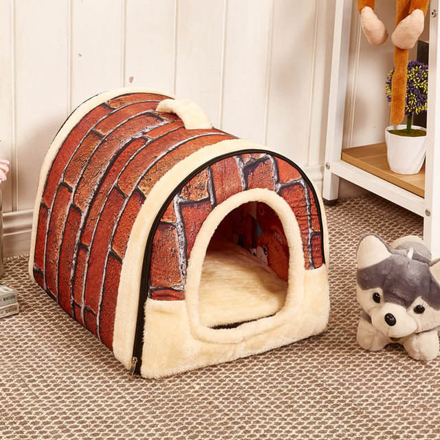 Hundehütte aus Stoff – abnehmbares Hundebett & Katzenzwinger | 6 Designs | S & M